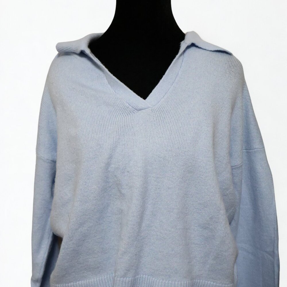 Old Navy Light Blue Collared Sweater